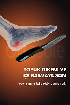 OS200 | Topuk Dikeni, Düz Tabanlık, İç Basma Önleyici, Kemer Destekli, Plantar Fasiit İç Tabanlık