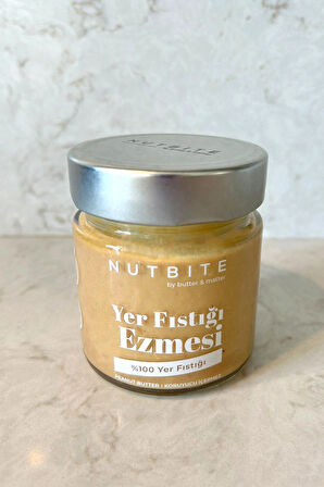 NUTBITE %100 Yer Fıstığı Ezmesi - Şeker İlavesiz - 200gr - Katkısız Koruyucuz