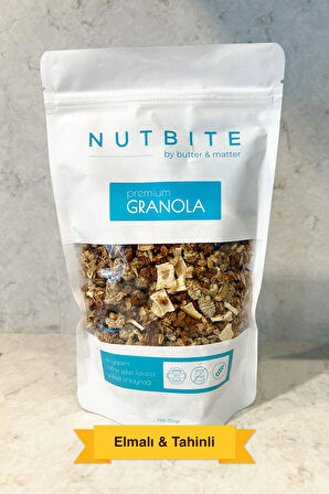 NUTBITE Elmalı & Tahinli Granola 350gr - İlave Şekersiz - Gurme Serisi