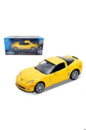 Chevrolet Corvette 2007 Model 1/24 Ölçek Diecast Model Araba