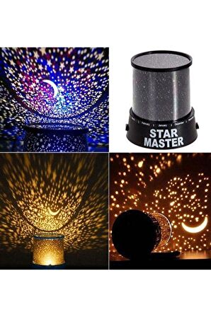 Star Master Gece Lambası Renkli Yıldızlı Gökyüzü Projeksiyon Yansıtmalı Çocuk Bebek Odası Lamba