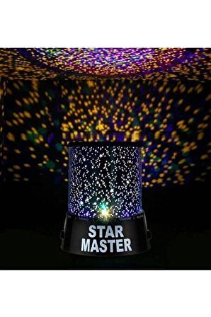 Star Master Gece Lambası Renkli Yıldızlı Gökyüzü Projeksiyon Yansıtmalı Çocuk Bebek Odası Lamba