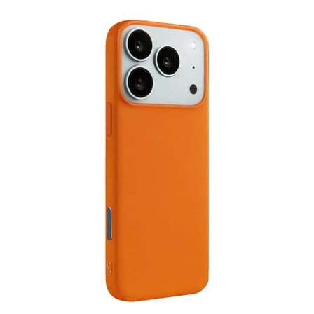 İphone 17 Pro Max Nano İçi Kadife Silikon - Turuncu