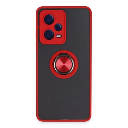 Redmi Note 12 Pro 5G Kılıf Montreal Yüzüklü Silikon Kapak - Kırmızı