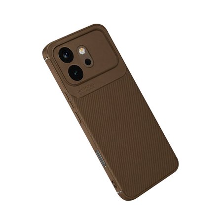 Honor 600 Auto Focus Karbon Kapak - Kahverengi
