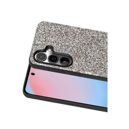 Onegif Galaxy S24 Bright Simli Kapak - Gümüş