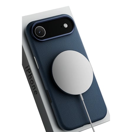 İphone 17 Air Wonder Deri Magsafe Kapak - Lacivert