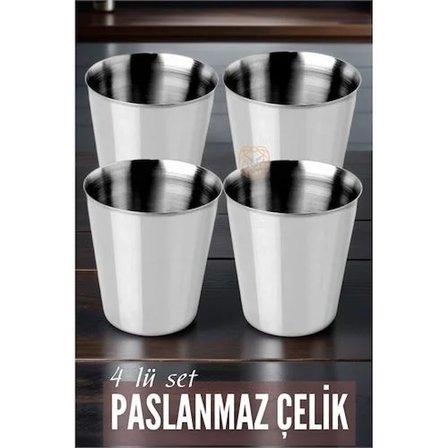Çelik Bardak Seti 4 Adet Fazio Giacinto 719313