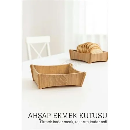Ahşap Ekmek Kutusu - Doğal, Şık Fonksiyonel 722368