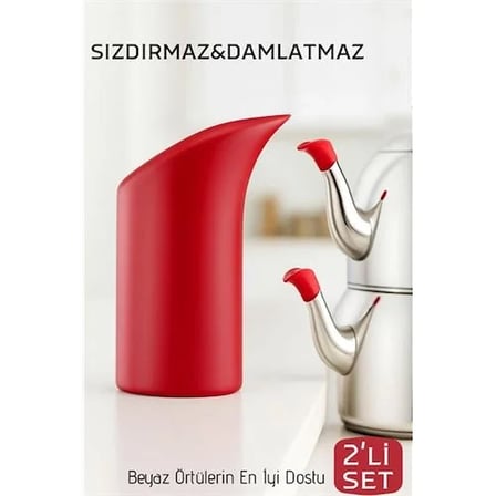 2'Li Sızdırmaz Çaydanlık Ucu Aparatı - Damlatma Önleyici Akıllı Emzik Başlığı - Isıya Dayanıklı