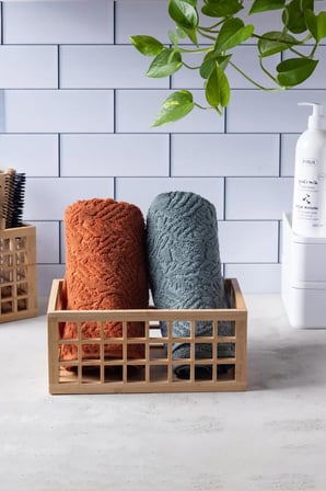 Bambu Organizer Büyük Dolap İçi Düzenleyici Sepet 18X26 Cm