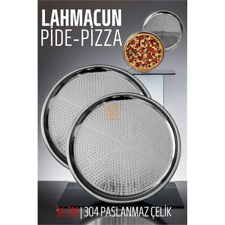 Lahmacun Pizza Pide Pişirme Tepsisi 36 Cm 2 Li Set 721315