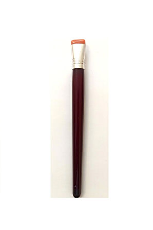 Akik mühre düz 1.3cm- Kahverengi geniş mühre-1.kalite-tezhip sanatı-minyatür sanatı