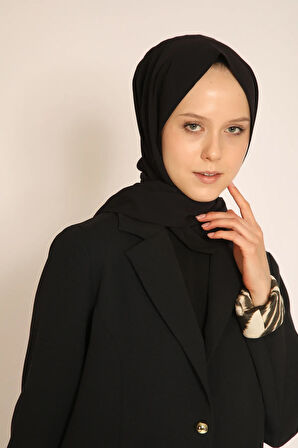 Akel Siyah Şal – Şık ve Tam Kalıp Tesettür Şal Modeli