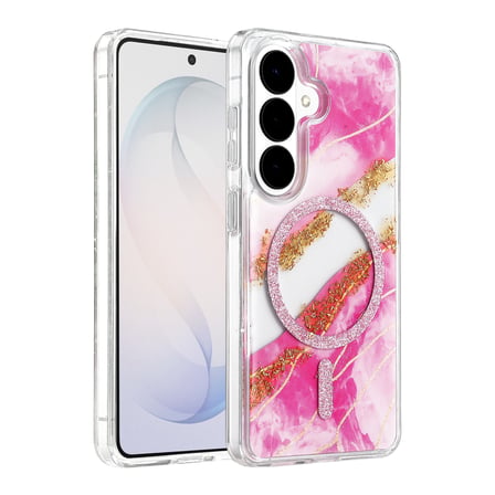 Onegif Samsung Galaxy S26 Lotus Simli Magsafe Kapak - Pembe