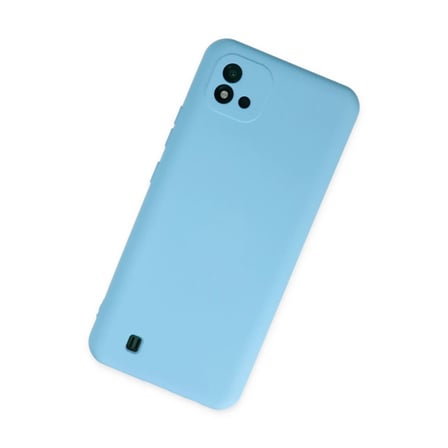 Realme C11 2021 Kılıf Nano Içi Kadife Silikon - Mavi