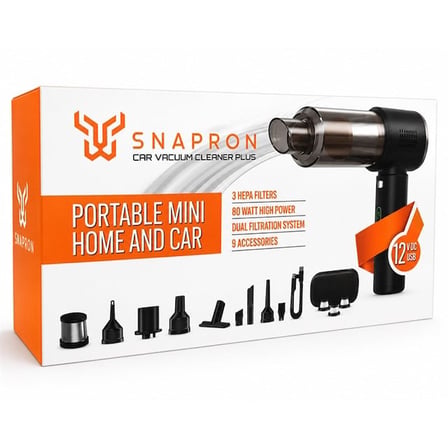 Snapron Snv-3002 80W 7.4V Şarjlı Mini Araç Ve Ev Süpürgesi + Çift Filtrasyonlu Çok Fonksiyonlu Temiz
