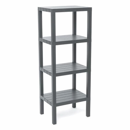 4 Rafli Gri̇ Modüler Üni̇te Plasti̇k 38X29X100 Cm
