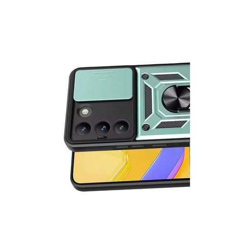 Vivo V30 Lite 4G Pars Lens Yüzüklü Silikon - Yeşil