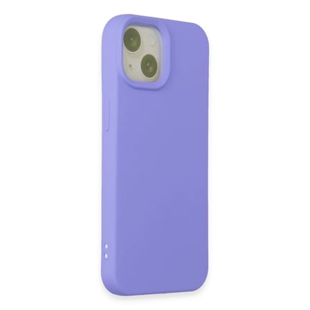 Apple Iphone 15 Kılıf Nano Içi Kadife Silikon - Lila