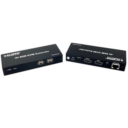 Novacom Nvc-Kvm60 4K 60 Metre Hdmi+Usb+Ir To Cat6 Kvm Extender