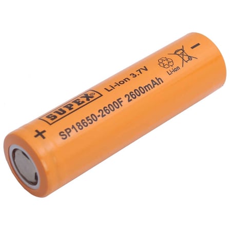 Sp18650-2600F 3.7V 18650 Model 2600Mah 10A Deşarj Akımı Li-İon Düz Kafa Pil