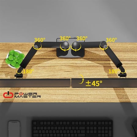 Pm-252D 13-32’’ Amortisörlü Stand Çift Kol Lcd-Led Gaming Monitör Tutucu Stand Askı Aparatı