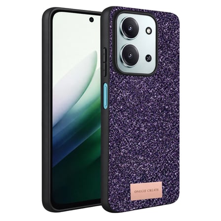 AKLLIBYİ98 Onegif Xiaomi Redmi 15c 4g Bright Simli Kapak - Derin Mor HMNG98