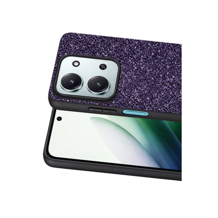 AKLLIBYİ98 Onegif Xiaomi Redmi 15c 4g Bright Simli Kapak - Derin Mor HMNG98