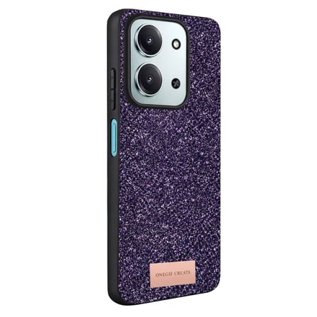 AKLLIBYİ98 Onegif Xiaomi Redmi 15c 4g Bright Simli Kapak - Derin Mor HMNG98