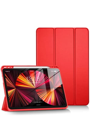 AKLLIBYİ98 Apple iPad Pro 11 (2024) Kılıf Tablet Smart Kılıf - Kırmızı HMNG98