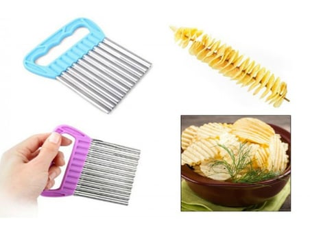 AKLLIBYİ98 Chips Chopper Şekilli Sebze ve Meyve Dilimleyici HMNG98