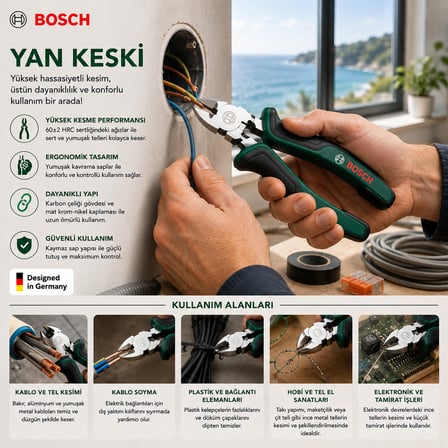 AKLLIBYİ98 160 mm Yan Keski - Ergonomik Sap HMNG98
