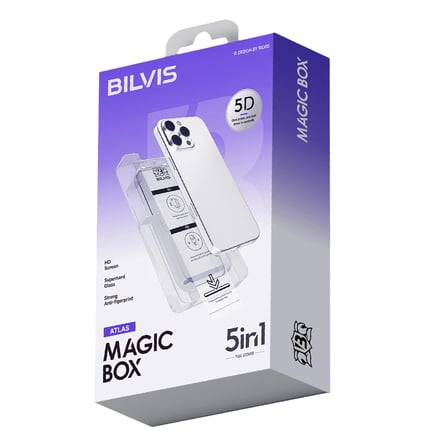 AKLLIBYİ98 Apple İphone 14 Bilvis 5in1 3d Magic Cam Ekran Koruyucu - Siyah HMNG98