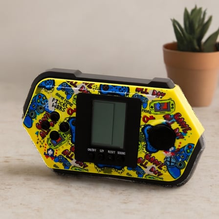 AKLLIBYİ98 Tetris Brick Game Pilli Elektronik Oyun - Altıgen Model (Level & Skor Ekranlı) HMNG98