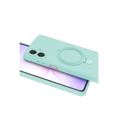 AKLLIBYİ98 Samsung Galaxy A07 4g Regal Magsafe Standlı Kapak - Su Yeşili HMNG98
