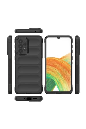 AKLLIBYİ98 Samsung Galaxy A33 5G Kılıf Optimum Silikon - Siyah HMNG98