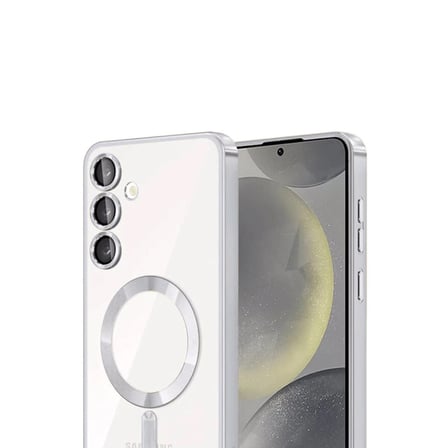AKLLIBYİ98 Samsung Uyumlu Galaxy A26 Kross Magneticsafe Kapak - Gümüş HMNG98