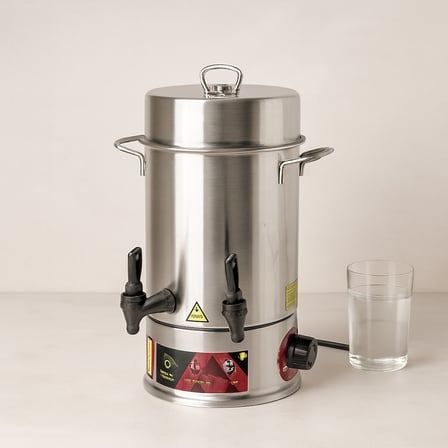 AKLLIBYİ98 Elektrikli Çay Otomatı 4L Çift Musluk 1000W (40 Bardak) HMNG98