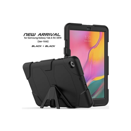 AKLLIBYİ98 Samsung Galaxy T510 Tab A 10.1 Kılıf Griffin Tablet Kapak - Siyah HMNG98