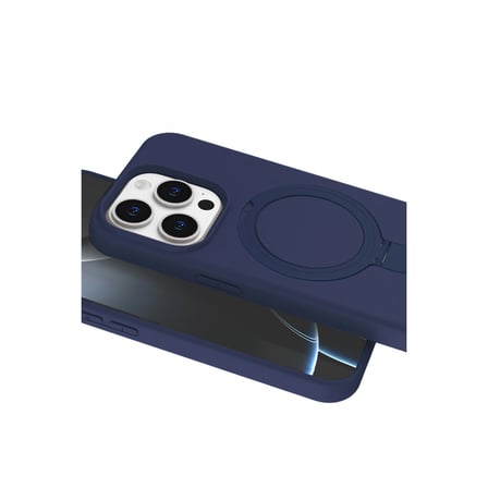 AKLLIBYİ98 Apple İphone 15 Pro Max Regal Magsafe Standlı Kapak - Lacivert HMNG98
