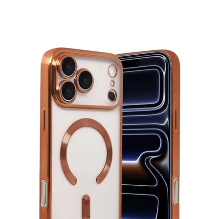 AKLLIBYİ98 Apple Uyumlu İphone 17 Pro Max Kross Magneticsafe Kapak - Turuncu HMNG98