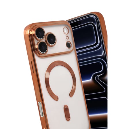 AKLLIBYİ98 Apple Uyumlu İphone 17 Pro Max Kross Magneticsafe Kapak - Turuncu HMNG98