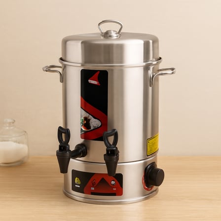 AKLLIBYİ98 Elektrikli Semaver Çay Makinesi 6 Litre Çift Musluk 1000W (60 Bardak) HMNG98