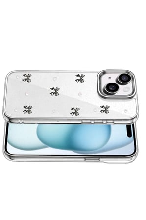 AKLLIBYİ98 Apple iPhone 15 Fiyonk Desenli Kapak - Desen 8 HMNG98