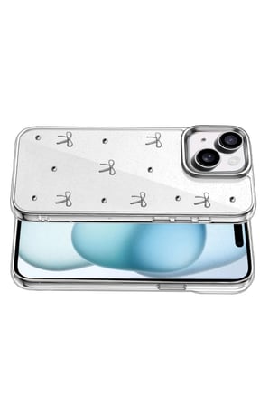 AKLLIBYİ98 Apple iPhone 14 Fiyonk Desenli Kapak - Desen 5 HMNG98