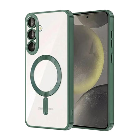 AKLLIBYİ98 Samsung Galaxy S25 Fe Kross Magneticsafe Kapak - Koyu Yeşil HMNG98