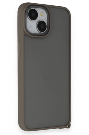 AKLLIBYİ98 Apple iPhone 14 Kılıf Elegant Kapak - Titan Gri HMNG98