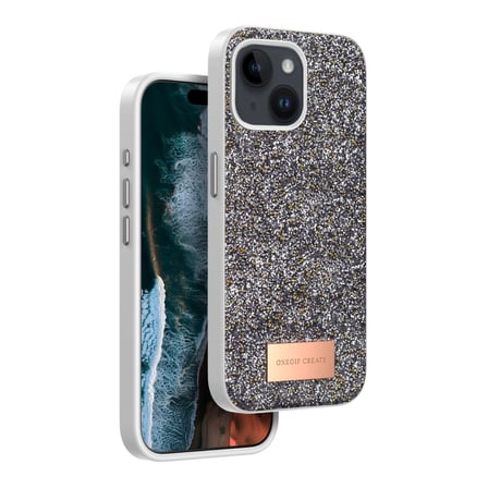 AKLLIBYİ98 Onegif Apple Uyumlu İphone 15 Bright Simli Kapak - Gümüş HMNG98
