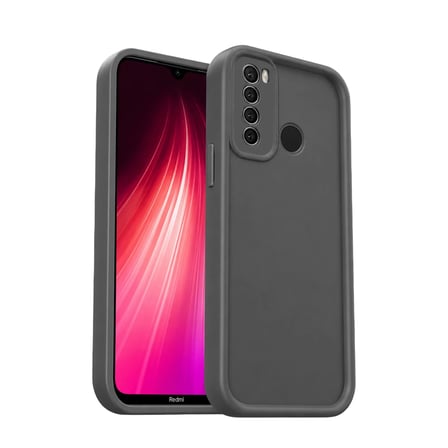 AKLLIBYİ98 Xiaomi Redmi Note 8 Kılıf Viera Silikon - Gri HMNG98